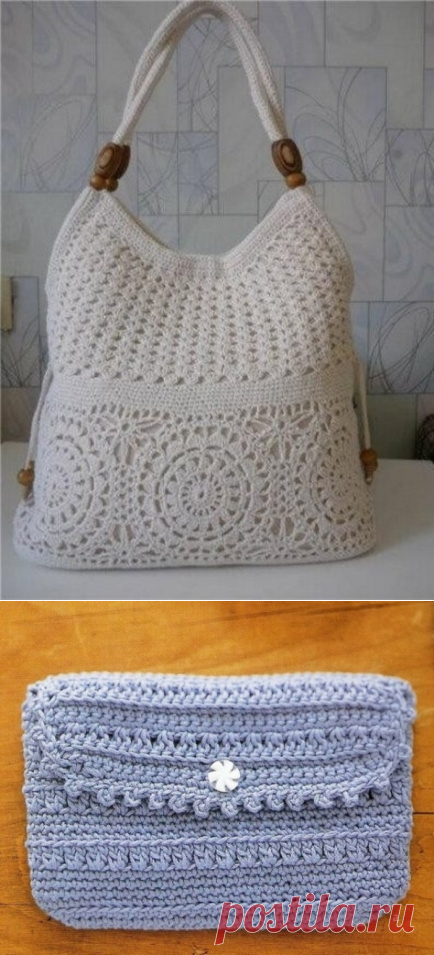 Сумки, клатчи и чехлы для гаджетов - схемы для вязания крючком - Ladiesvenue
