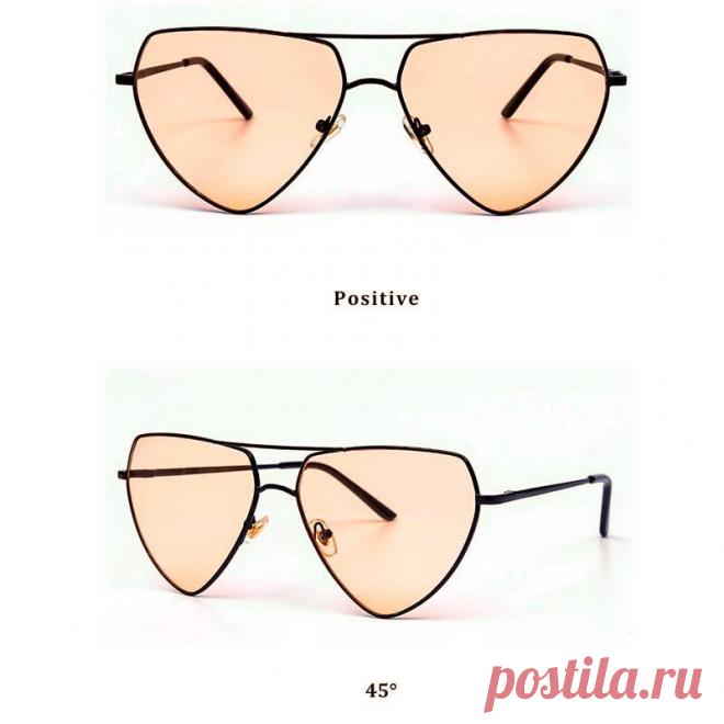 Треугольной формы в металлической оправе очки от солнца с карамельной линзой за 200 грн. | Шафа