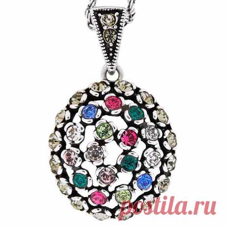 Кулон &quot;Цветочки&quot; Tutti Frutti
Бренды Бижутерия 	Tutti Frutti
Материал 	кристаллы Swarovski, Под серебро