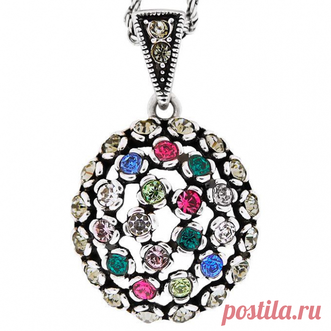 Кулон "Цветочки" Tutti Frutti
Бренды Бижутерия 	Tutti Frutti
Материал 	кристаллы Swarovski, Под серебро