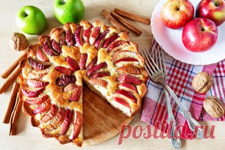 Заливной яблочный пирог рецепт с фото пошагово