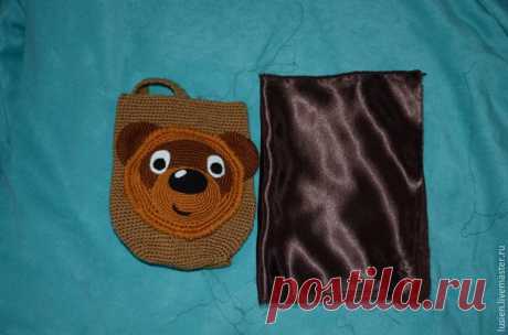 Вяжем крючком детский рюкзак «Винни-Пух». Часть 2: вшиваем подкладку - Ярмарка Мастеров - ручная работа, handmade