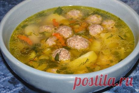 Легкий супчик с фрикадельками — Домашняя кулинария