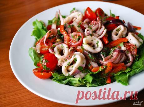 Постный салат с кальмарами - кулинарный рецепт на Повар.ру
