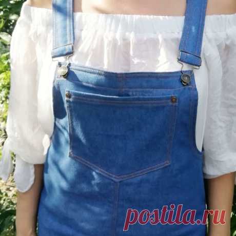 Простой джинсовый сарафан. Сшить легко носить приятно. | gt.atelier | Яндекс Дзен