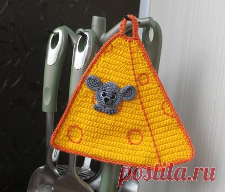 Прихватка «Мышонок в сыре»