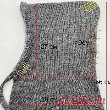Капюшон -описание Автора @blackmoor.knitting