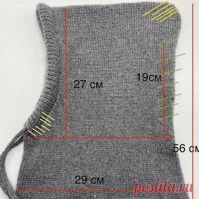 Капюшон -описание Автора @blackmoor.knitting