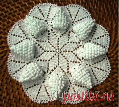 Такая вот салфеточка! Такой вот виноград! Мк и видео-урок | Клубок