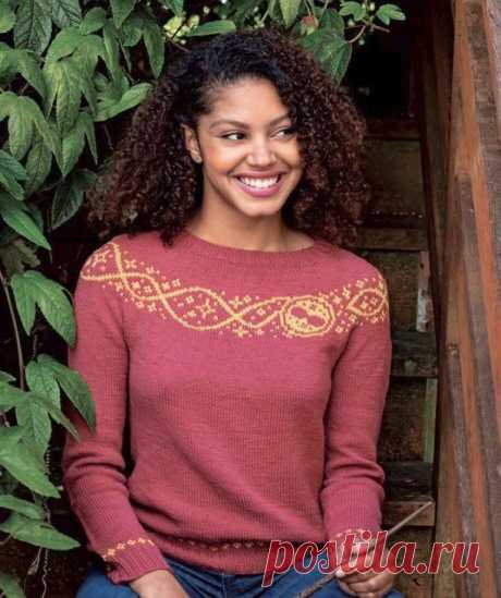 Два джемпера с круглыми жаккардовыми кокетками