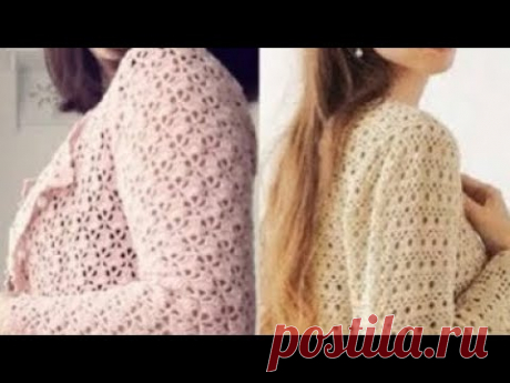 Женские жакеты крючком со схемами - Women's Crocheted Jackets