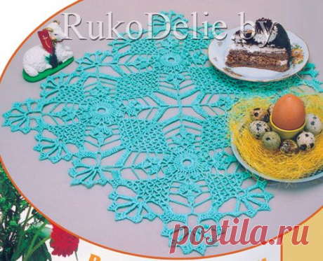 Вязаная крючком квадратная салфетка :: Салфетки :: Вязание крючком/Crocheting napkins :: RukoDelie.by