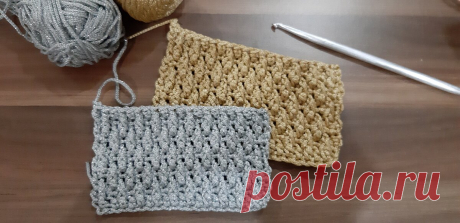 Узор РИС крючком. Альпийский узор крючком. Crochet rice pattern. Crochet Alpine Stitch | Anna Gri Crochet | Яндекс Дзен