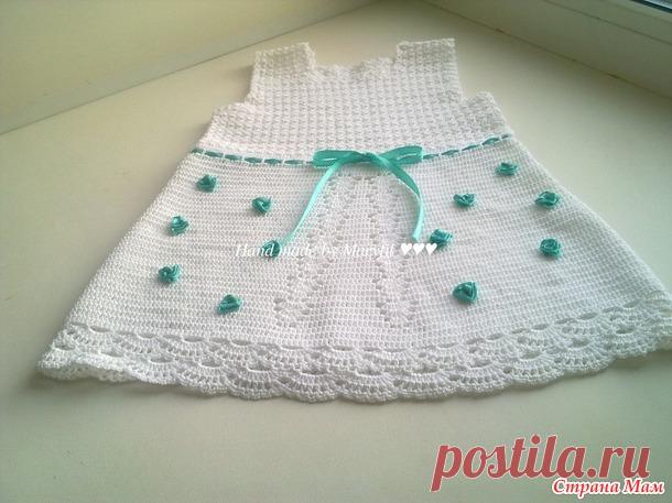 Платье с розочками - Вязание для детей - Страна Мам