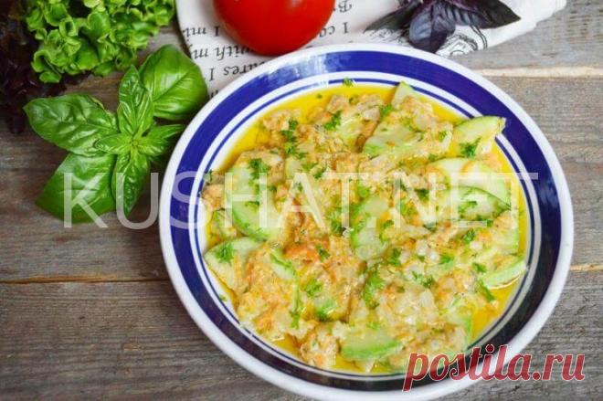 Кабачки тушеные в сметане. Пошаговый рецепт с фото - Кушать нет