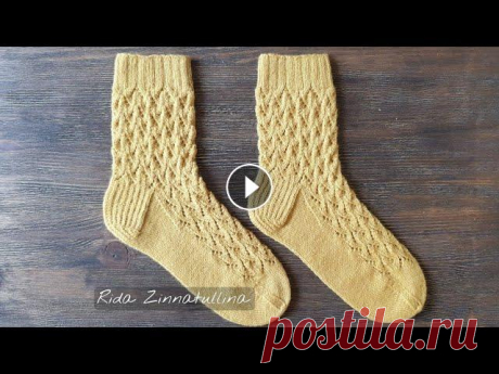 Ажурные носки спицами (мужские) #spears_socks (&quot;Копья&quot;) Вяжем ажурные носки на примере размера 42-43 Ссылка на схему в телеграме: Тайм-коды: 00:00:00 - вступительное слово ...