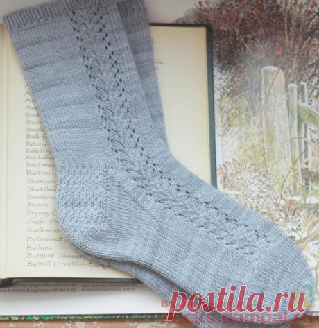 Вязание спицами. Вязаные носки «Winters Frost».