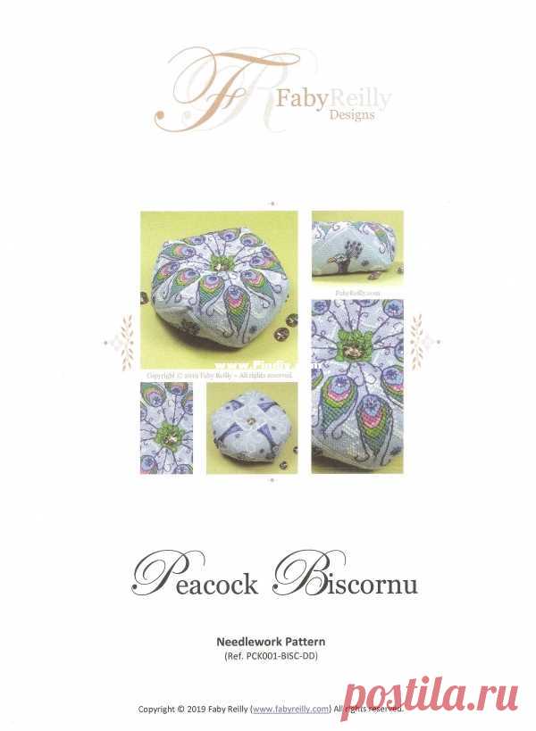 Faby Reilly PCK001-BISC-DD - Павлин Бискорну-Вышивка крестом Связь / Загрузка (Не удается опубликовать только в новой теме) -Настежка крестом Сканированные рисунки-PinDIY.com