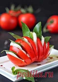Tomato, Mozzarella, Basil with a Balsamic reduction