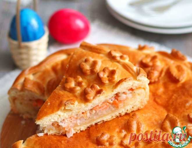Пирог с семгой на желтках – кулинарный рецепт