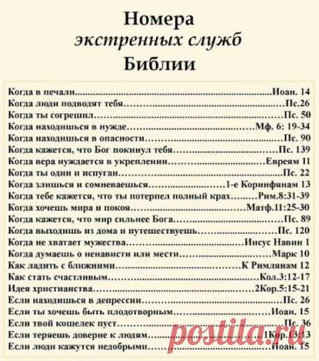 Экстренные службы Библии