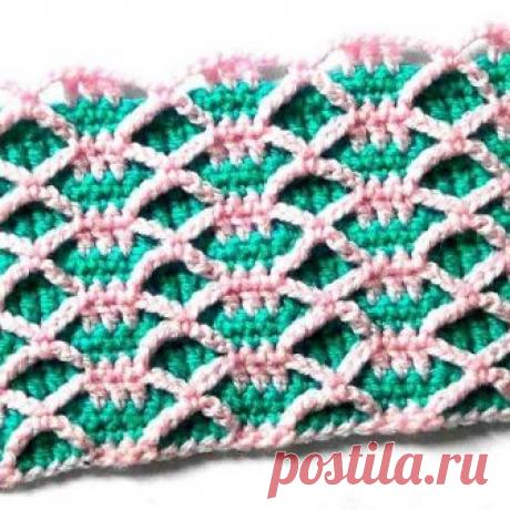 Двухцветный двухслойный узор