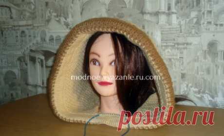 Воротник капюшон вязаный спицами - Klubok - Modnoe Vyazanie.ru.com