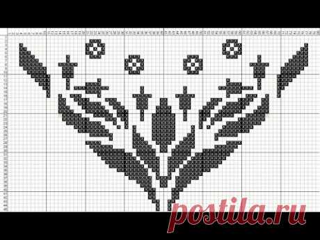 Как сделать схему для филейного вязания с помощью программы Paint.