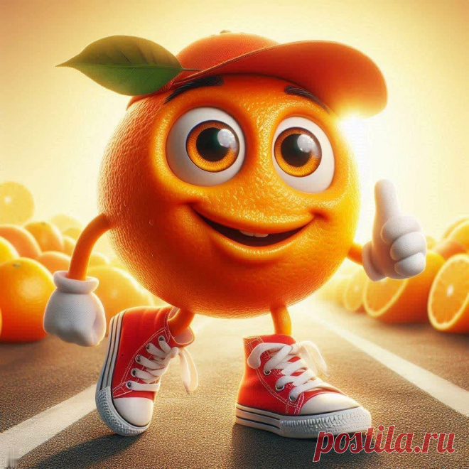 Апельсин-блоггер: Путь к славе в ярких кроссовках. Нейронная сеть Dalle-3 - Dalle примеры промтов - Форум ИИ о нейросетях - Yes Ai