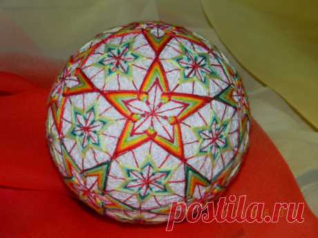 Temari ball the Japanese art of embroidery a ball от EVAsouvenir