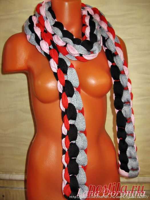Плетем цепи, сотворяем шарфик
