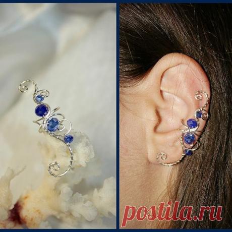 Кафф. Материалы: посеребрение, хрусталь.  @_Flamens_ #_Flamens_  #украшение #натуральныекамни #ручнаяработа #хрусталь #синий #каффы #серебро #handmade #silver #crystal #crystals #jewelry #blue #silvering #gift #wire #boho #bohochic #gemlove #naturestones #naturebeads #cuff #cuffs #earcuff #earcuffs