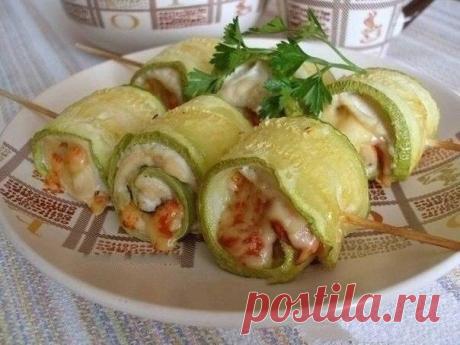 Суперские рулетики из кабачков с куриным мясом. | Школа шеф-повара