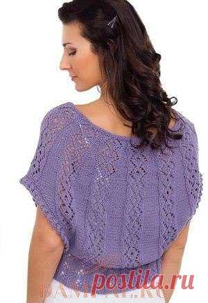 Вязаная ажурная кофточка «Lavender Sails»
 
 
Вязаная ажурная кофточка выглядит женственно благодаря необычному свободному фасону и вырезу горловины «лодочка».
 
Показать полностью…