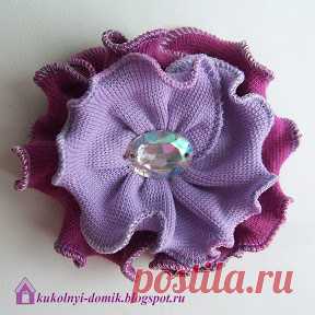 МК цветок из рибаны
