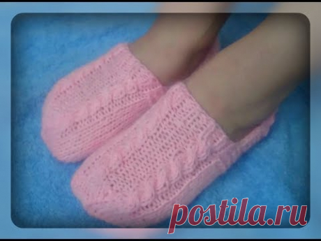 Детские следки на чулочных спицах