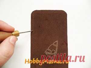 Как сшить кожаный чехол для телефона | HobbyMama