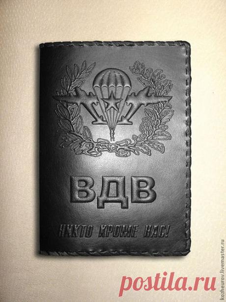 Купить обложка на документы "ВДВ" - обложка на паспорт, обложка, обложка на документы, авторская обложка