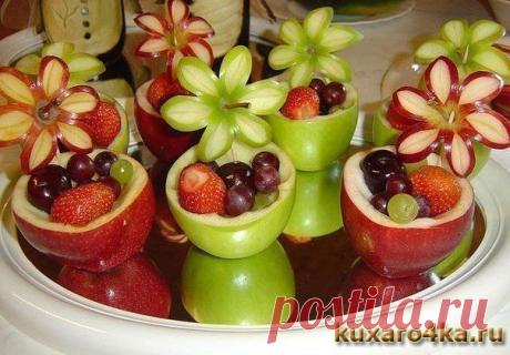 Фруктовые корзиночки из яблок Десерты