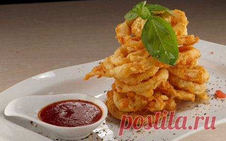 Изумительные луковые кольца в кляре - популярная закуска!