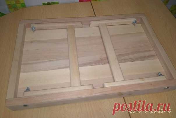 Складной столик для переноски завтрака в постель. Автор Алексей Морозов #DIY_Идеи