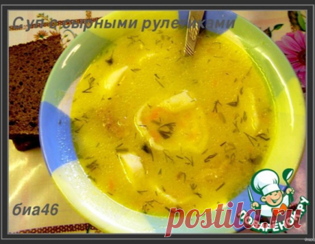 Суп с сырными рулетиками – кулинарный рецепт