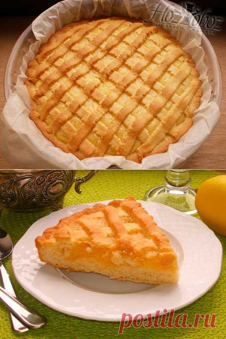 Песочный лимонный пирог - красиво, ярко и солнечно!