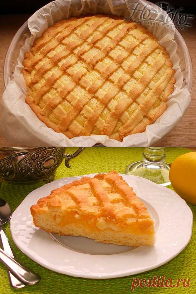 Песочный лимонный пирог - красиво, ярко и солнечно!