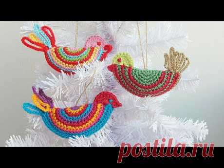 Create Stunning Colorful CROCHET BIRD Ornament