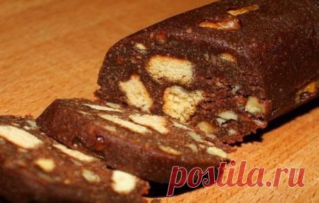Сладкая колбаска из печенья и какао / Райская пища