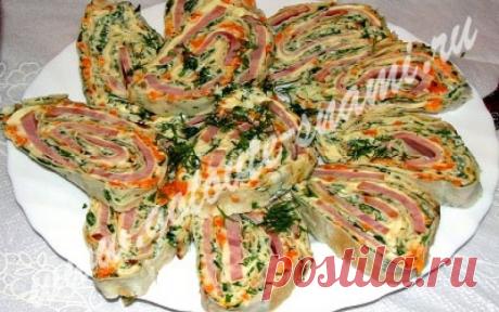 Рулет из лаваша праздничный | Готовьте с нами