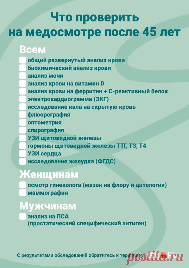 Врач рассказал, что нужно проверить, если вам исполнилось 45 лет, чекап - 6 марта 2023 - 76.ru