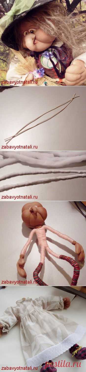 Упрощенный способ изготовления туловища куклы на проволочном каркасе.
