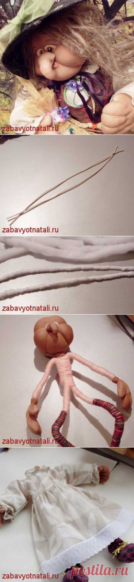 Упрощенный способ изготовления туловища куклы на проволочном каркасе.